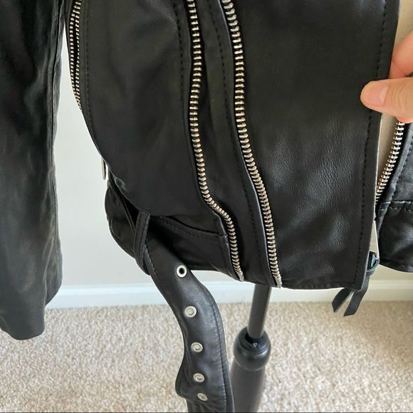 All Saints Men’s Leather Jacket - Picture 3 of 8